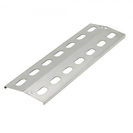 1 x Edelstahl Brennerabdeckung 35 x 10,5 cm / 1,0 mm stark / für Gasgrill Flammenverteiler