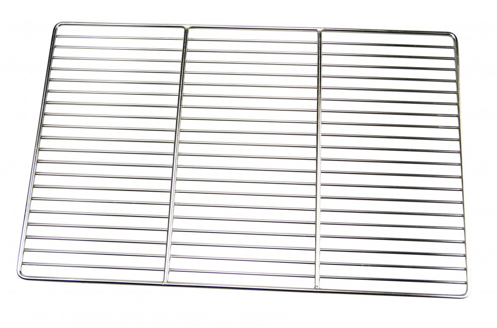 Grillrost 58x30cm Aus Verchromtem Stahl Mit 2 Holzgriffen – Robuster Ersatzrost Für Viele Grills