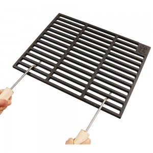 Gusseisen Grillrost 50 x 35 cm + 2 Griffe 